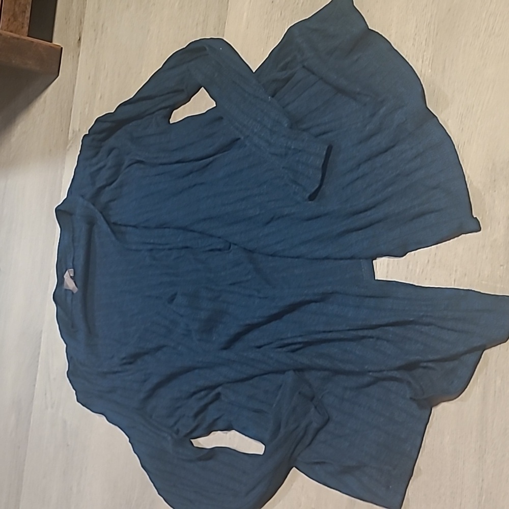 A1. Dark Teal cardigan -size L